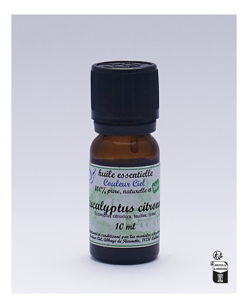 Huile essentielle d'Eucalyptus citronné : le flacon de 10 ml à